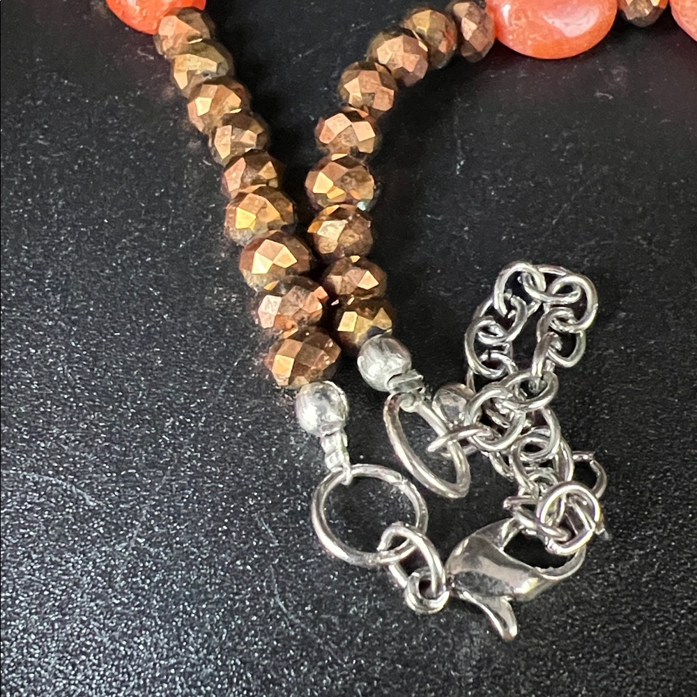 Vintage Chunky Carnelian Beaded 20” Necklace - Picture 6 of 8